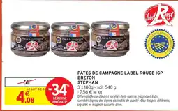 Intermarché Stephan pâtés de campagne label rouge igp breton offre