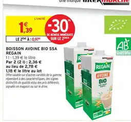 Intermarché Regain boisson avoine bio ssa offre