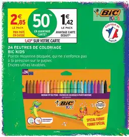 Intermarché Bic kids 24 feutres de coloriage offre