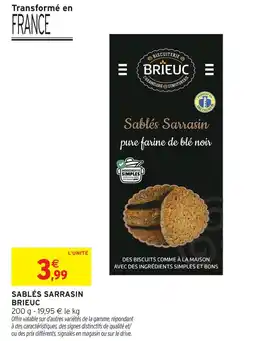 Intermarché Brieuc sablés sarrasin offre