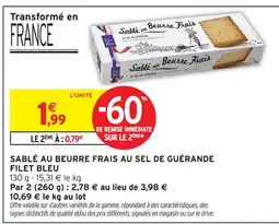 Intermarché Filet bleu sablé au beurre frais au sel de guérande offre