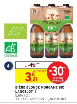 Intermarché Lancelot bière blonde morgane bio offre