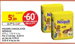 Intermarché Nesquik poudre chocolatée offre
