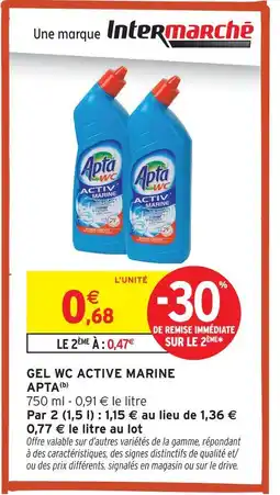 Intermarché Apta gel wc active marine(b) offre