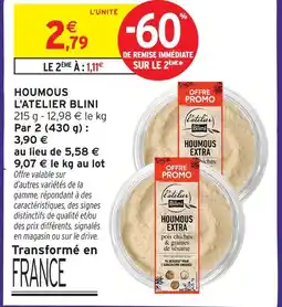 Intermarché L'atelier blini houmous offre