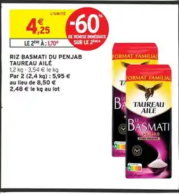 Intermarché Taureau ailé riz basmati du penjab offre