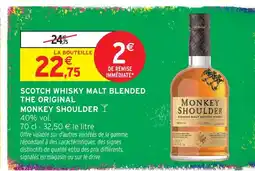 Intermarché Monkey shoulder scotch whisky malt blended the original offre