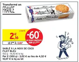 Intermarché Filet bleu sablé à la noix de coco offre