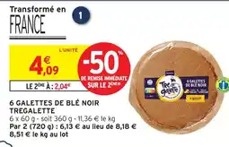 Intermarché Tregalette 6 galettes de blé noir offre