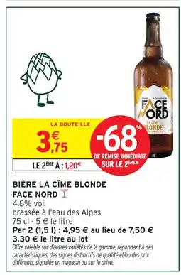 Intermarché Face nord bière la cîme blonde offre