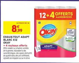 Intermarché Okay essuie-tout adapt blanc x12 offre