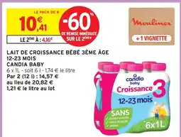 Intermarché Candia baby lait de croissance bébé 3ème âge 12-23 mois offre