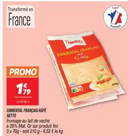 Netto Netto emmental français râpé offre