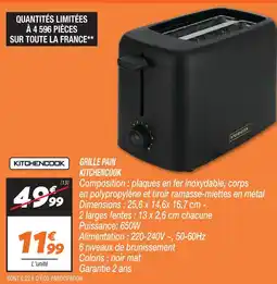 Netto Kitchencook grille pain offre