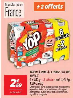 Netto Yoplait yaourt à boire à la fraise petit yop offre