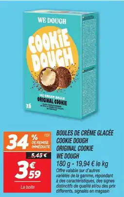 Netto We dough boule de crème glacée cookie dough original cookie offre