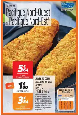Netto Netto panés au colin d'alaska msc offre