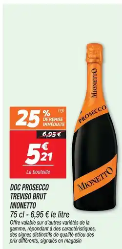 Netto Mionetto doc prosecco treviso brut offre