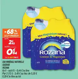 Netto Rozana eau minérale naturelle gazeuse offre