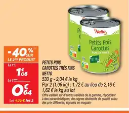 Netto Netto petits pois carottes très fins offre
