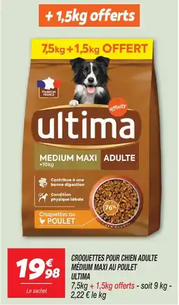 Netto Ultima croquettes pour chien adulte médium maxi au poulet offre