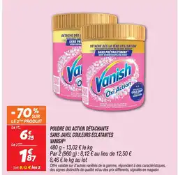 Netto Vanish poudre oxi action détachante sans javel couleurs éclatantes offre