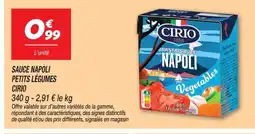 Netto Cirio sauce napoli petits légumes offre