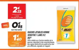 Netto Bic rasoirs jetables homme sensitive 1 lame x12 offre