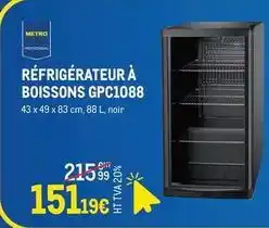 METRO Metro - refrigerateur a boissons gpc1088 offre