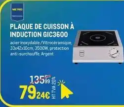 METRO Metro - plaque de cuisson a induction gic3600 offre