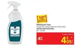 METRO Metro - nettoyant inox offre