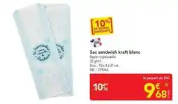METRO Kraft - sac sandwich blanc offre