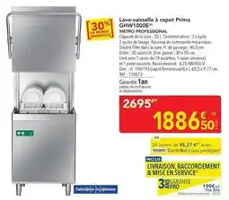 METRO Metro - lave-vaisselle à capot ghvw100ege offre