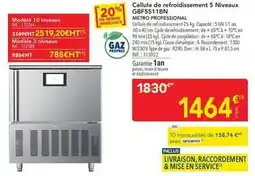 METRO Bosch - cellule de refroidissement 5 niveaux gbf5511bn offre