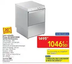 METRO Metro - lave-vaisselle prima 50 gdw1050e offre