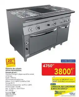 METRO Metro - gamme de cuisson professional offre