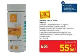 METRO Matfer - bandes test d'huile offre