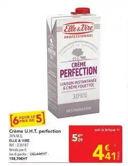 METRO Elle & vire - crème u.h.t. perfection offre