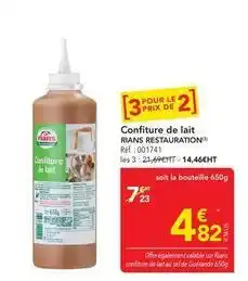 METRO Nestlé - confiture de lait rians restaurant offre