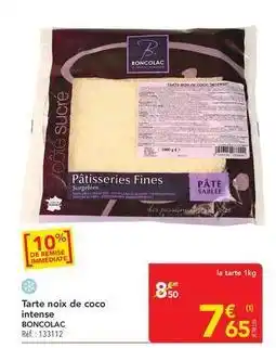 METRO Boncolac - tarte noix de coco intense offre