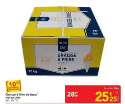 METRO Metro - graisse à frire de bœuf offre