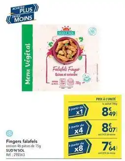 METRO Sud & sol - fingers falafels offre