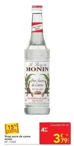METRO Le sirop de monin - sirop sucre de canne offre