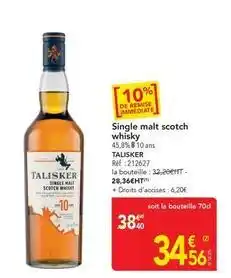 METRO Talisker - single malt scotch whisky offre