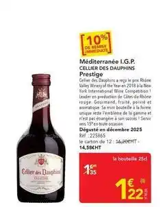 METRO Cellier des dauphins - mediterrane i.g.p offre