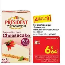 METRO Président - préparation pour cheescake offre