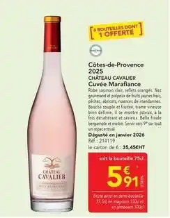METRO Chateau cavalier - côtes-de-provence 2025 cuvée marafiance offre