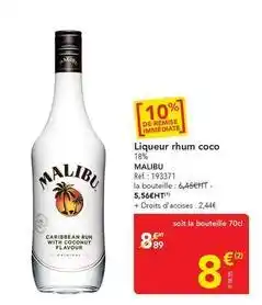 METRO Malibu - liqueur rhum coco offre