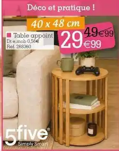 Kandy 5five - table appointe offre