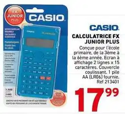 Trafic Casio - calculatrice fx junior plus offre